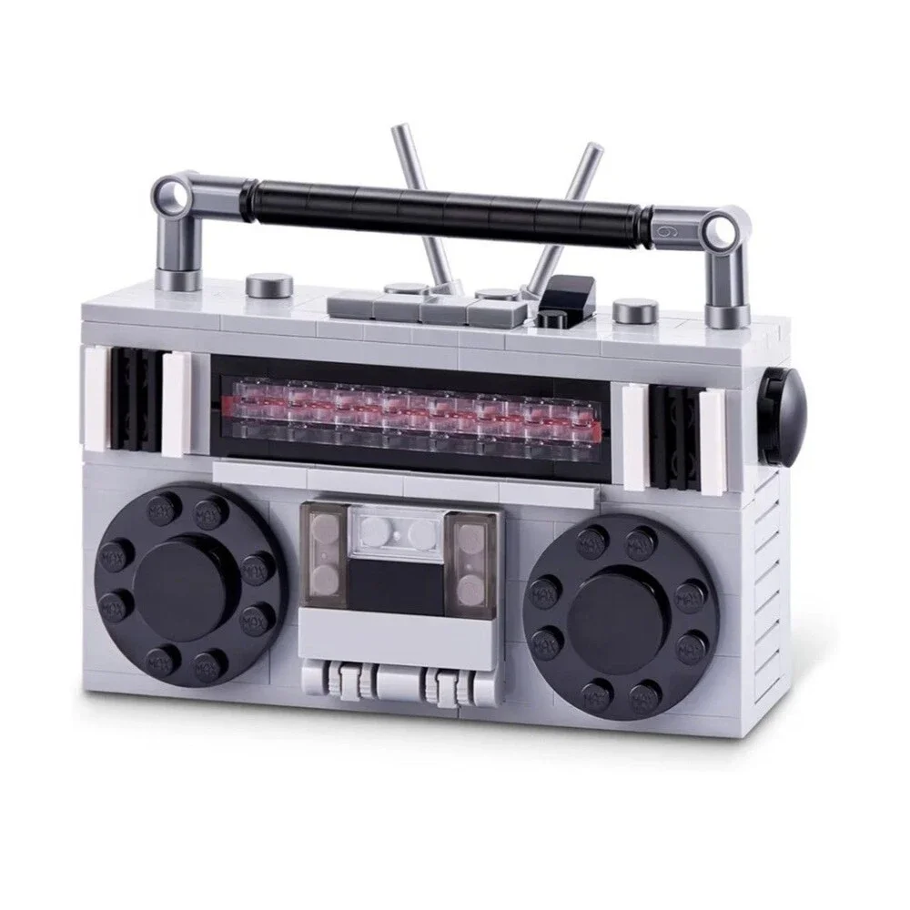 Zuru Max Premium Retro Building Bricks Boombox Radio Cassette Player 157pc NEW
